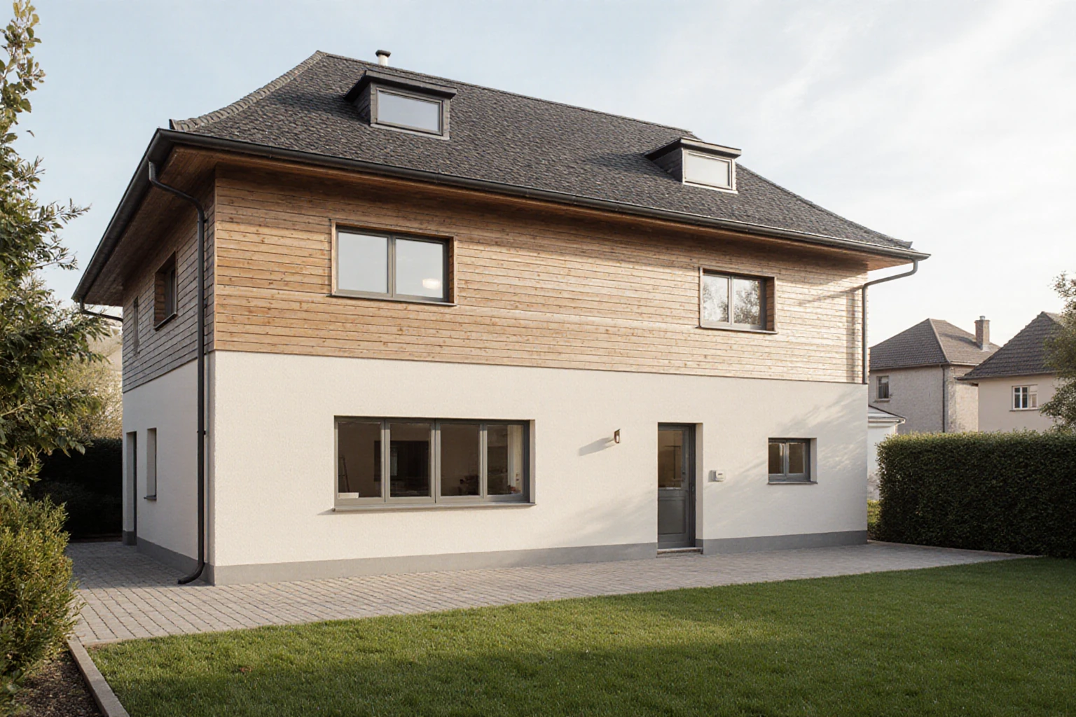 Außenansicht eines Betriebsgebäudes